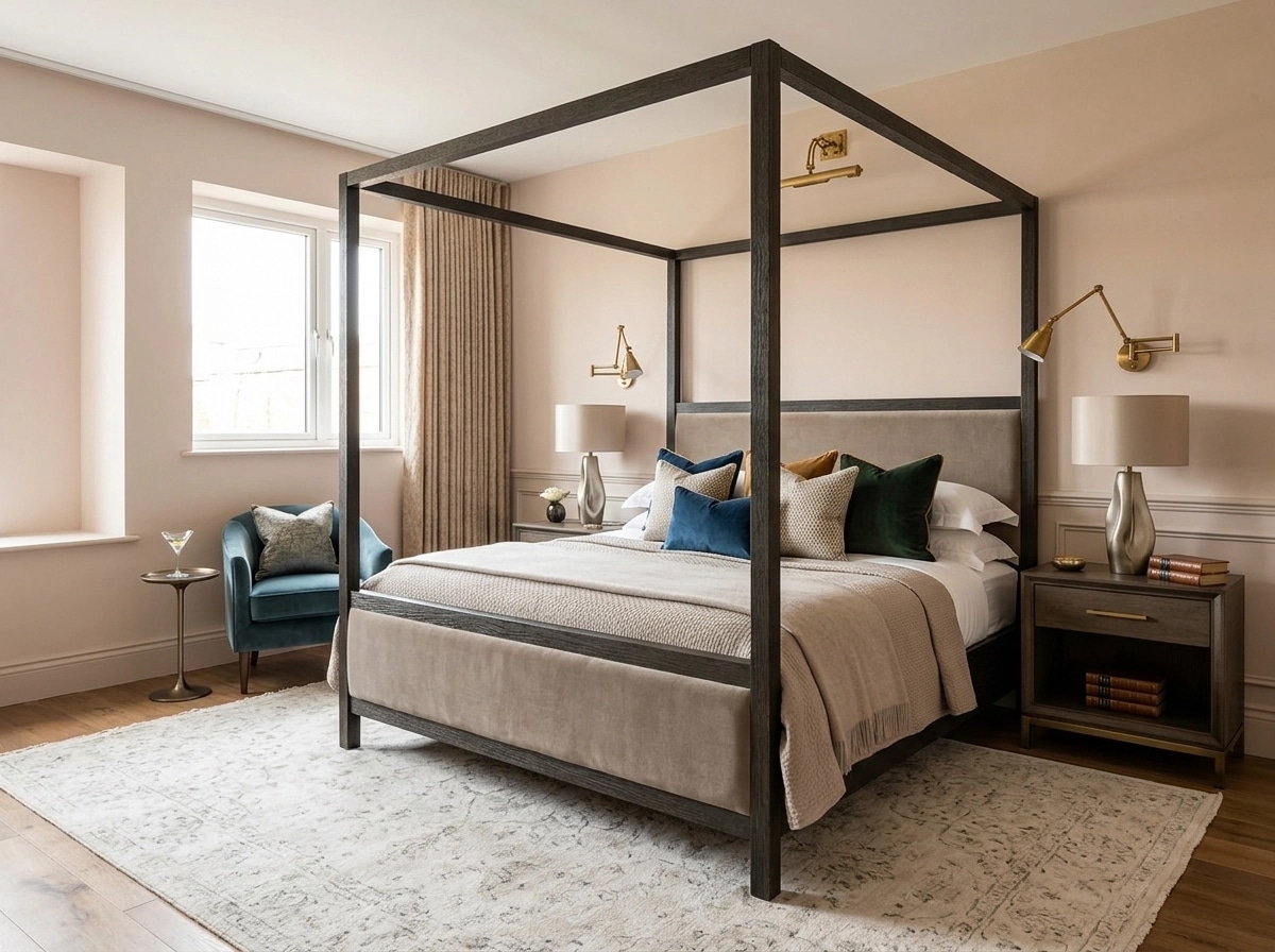 Transitional Bedroom design — interior photo by GenRoom AI