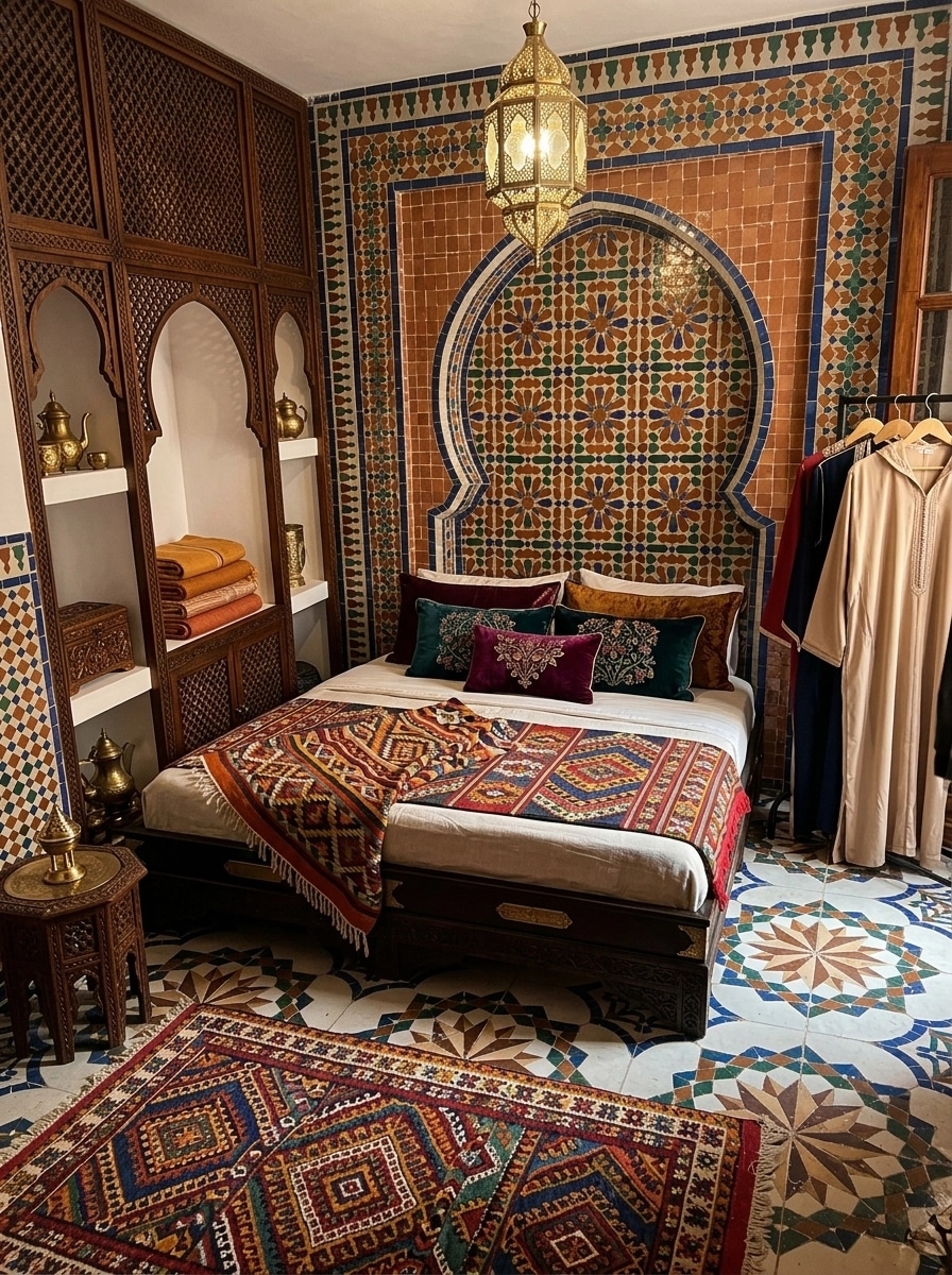 Interior design in Arabian / Moroccan style — Bedroom by GenRoom AI