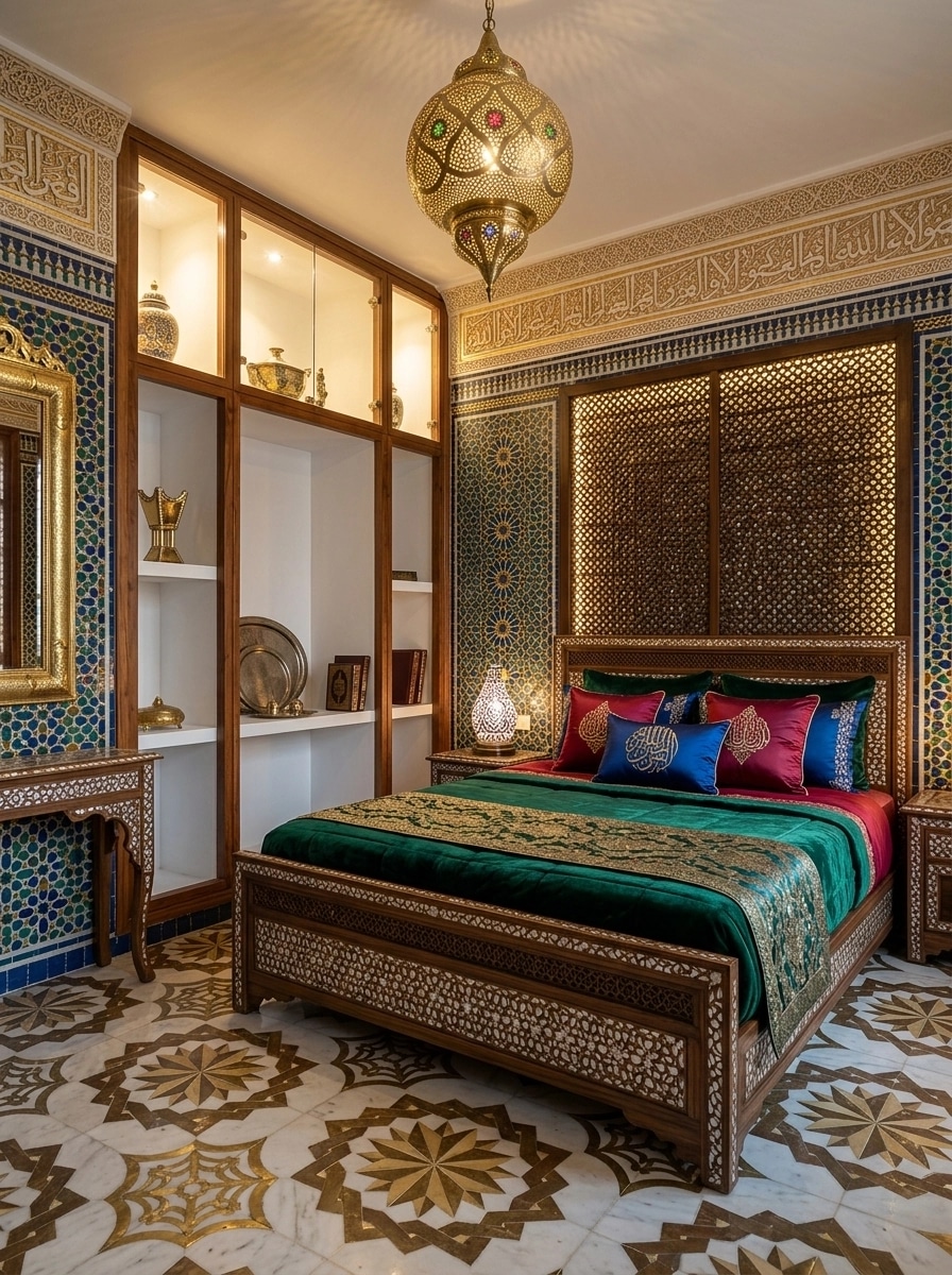 Interior design in Islamic Geometric style — Bedroom by GenRoom AI