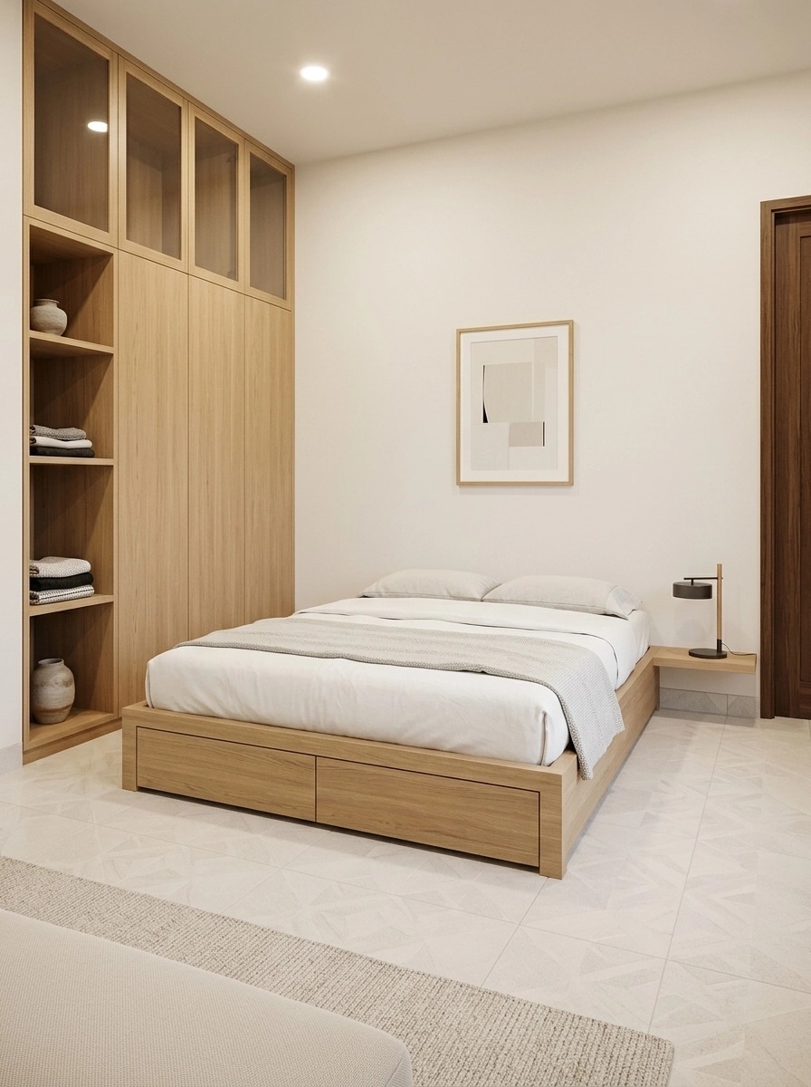 Minimalism Bedroom design — interior photo by GenRoom AI