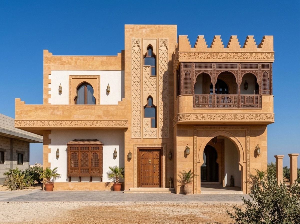 Arabian Facade Facade design — facade photo by GenRoom AI