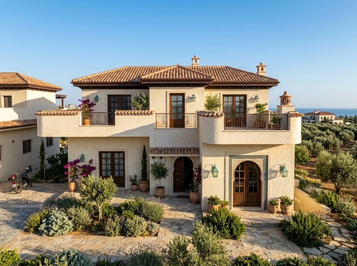 Mediterranean Facade Facade design — facade photo by GenRoom AI