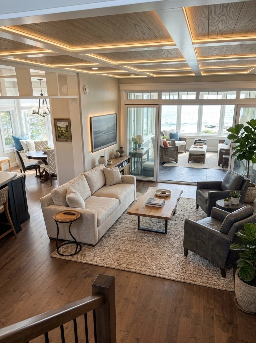Modern Farmhouse Living Room design — interior photo by GenRoom AI