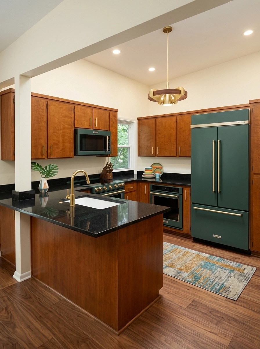 Mid-Century Modern Kitchen design — interior photo by GenRoom AI