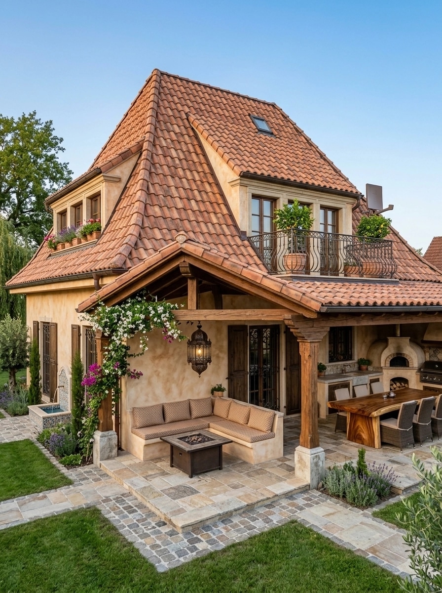 Facade design in Mediterranean Facade style — photo by GenRoom AI