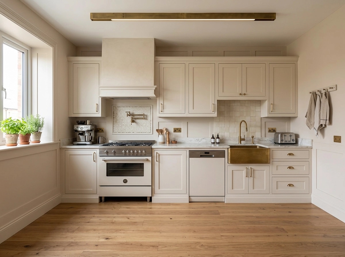 Kitchen interior in Transitional style — photo by GenRoom AI