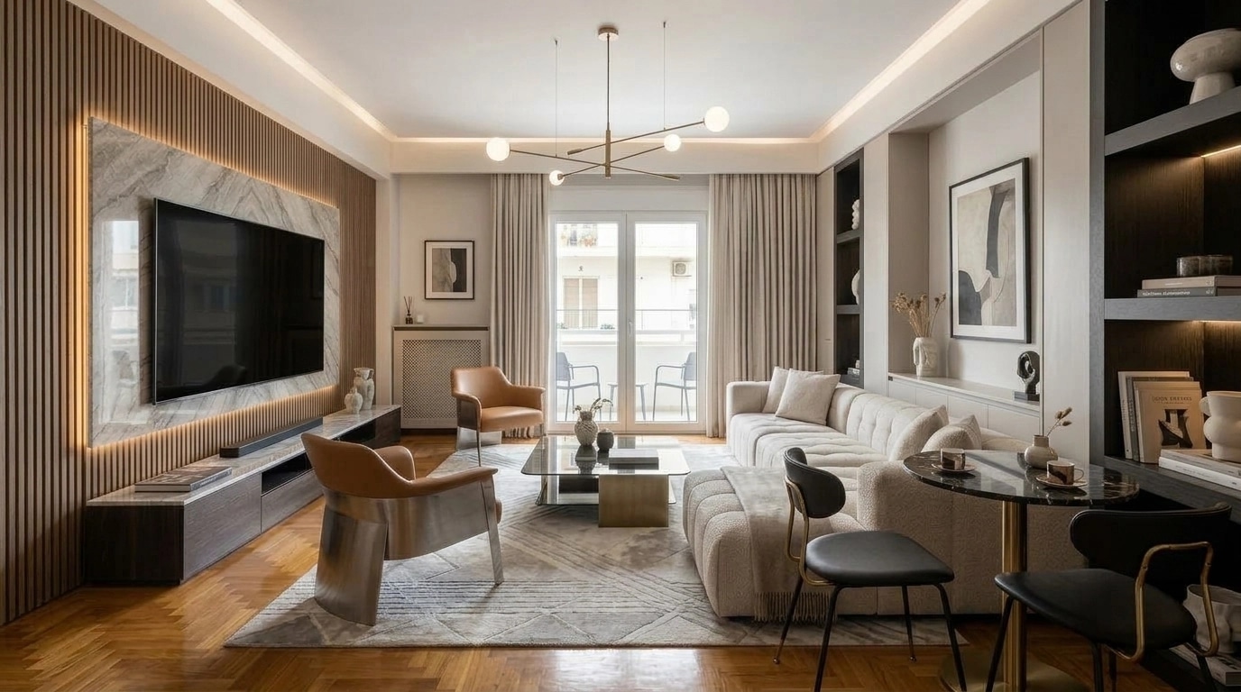 Interior design in Contemporary style — Living Room by GenRoom AI