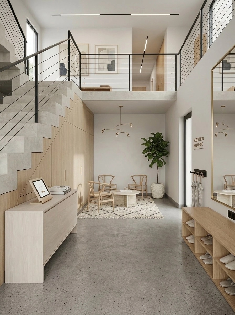 Interior design in Scandinavian style — lobby by GenRoom AI