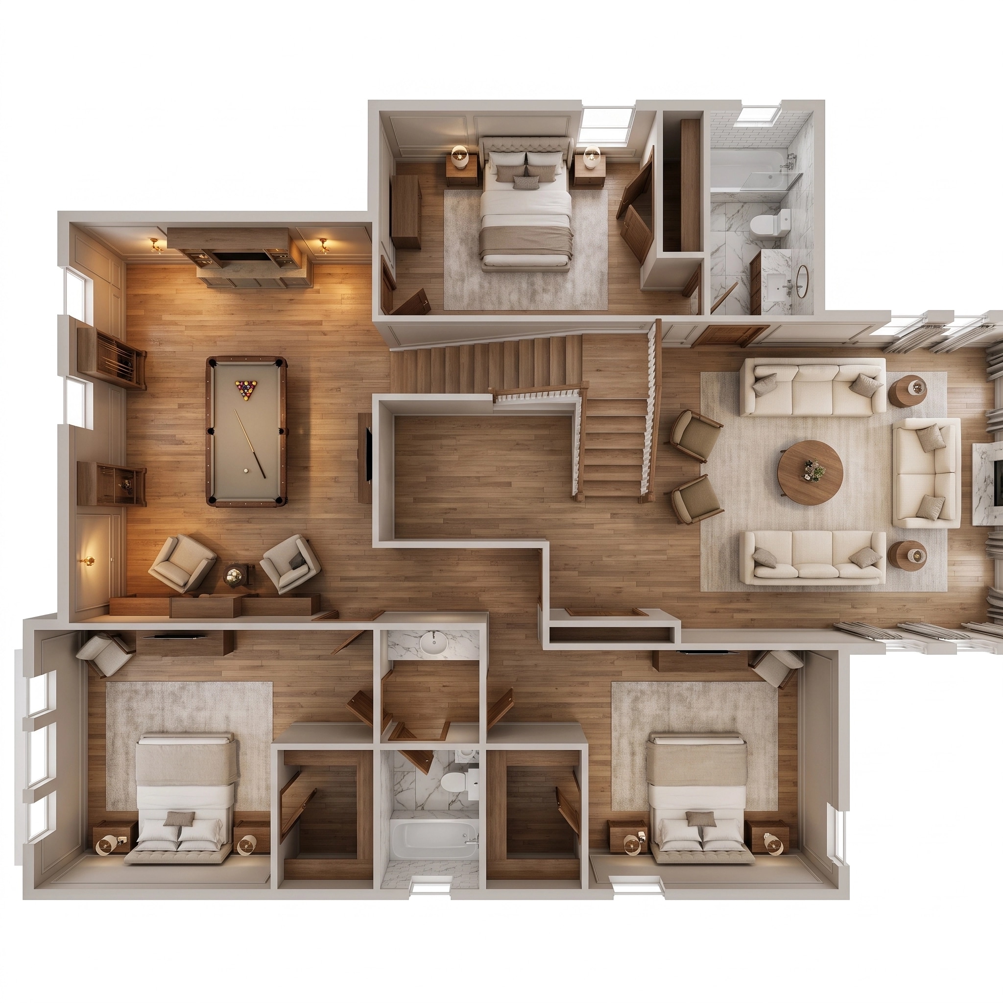 Interior design in Transitional style — Living Room by GenRoom AI