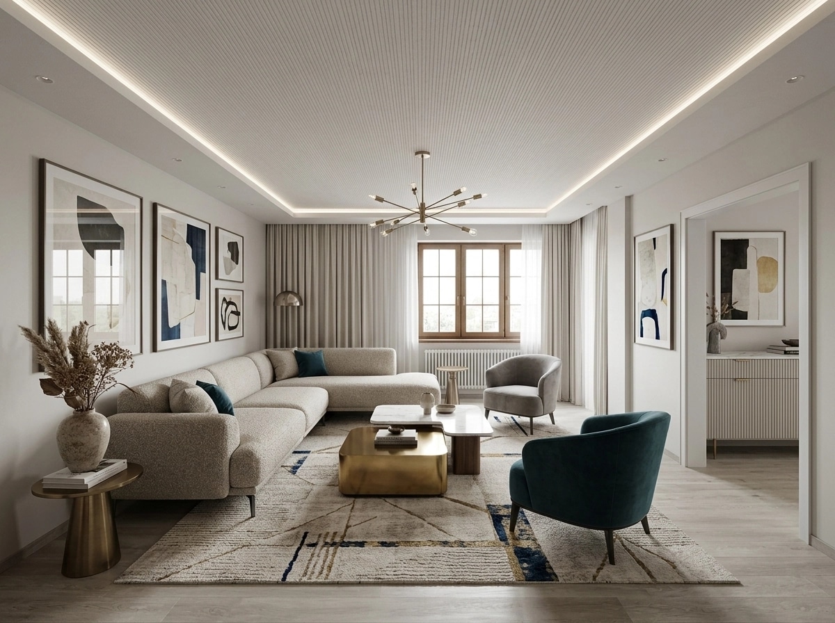 Interior design in Contemporary style — Living Room by GenRoom AI