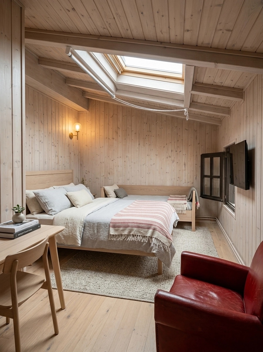 Scandinavian Bedroom design — interior photo by GenRoom AI