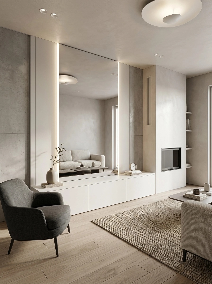 Interior design in Minimalism style — Living Room by GenRoom AI