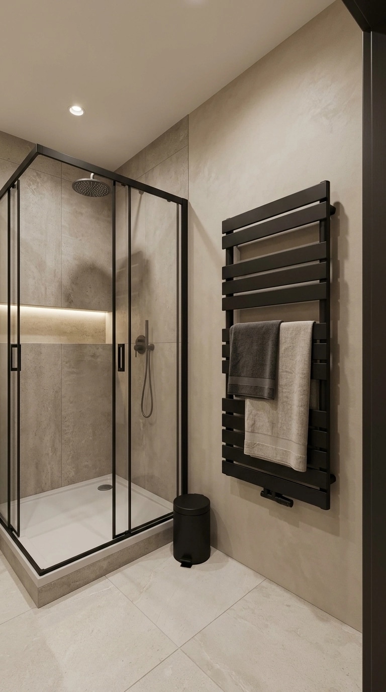 Bathroom interior in Minimalism style — photo by GenRoom AI