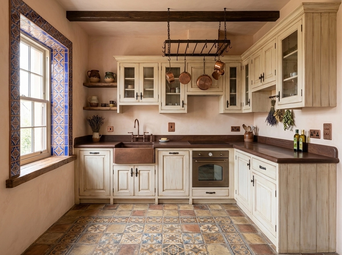 Kitchen interior in Mediterranean style — photo by GenRoom AI
