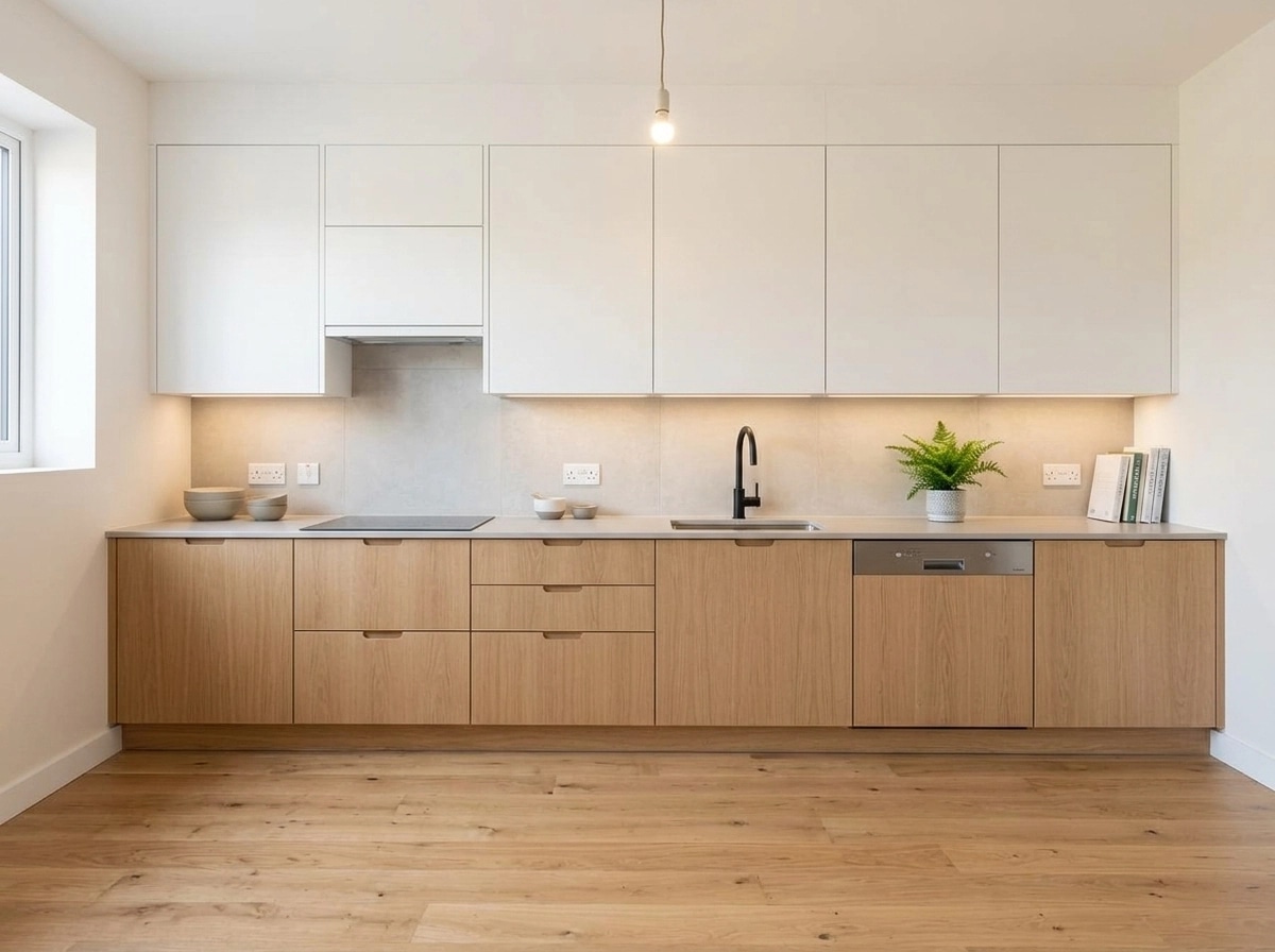 Kitchen interior in Scandinavian style — photo by GenRoom AI