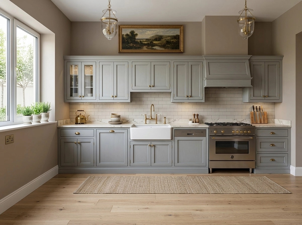 Kitchen interior in Transitional style — photo by GenRoom AI
