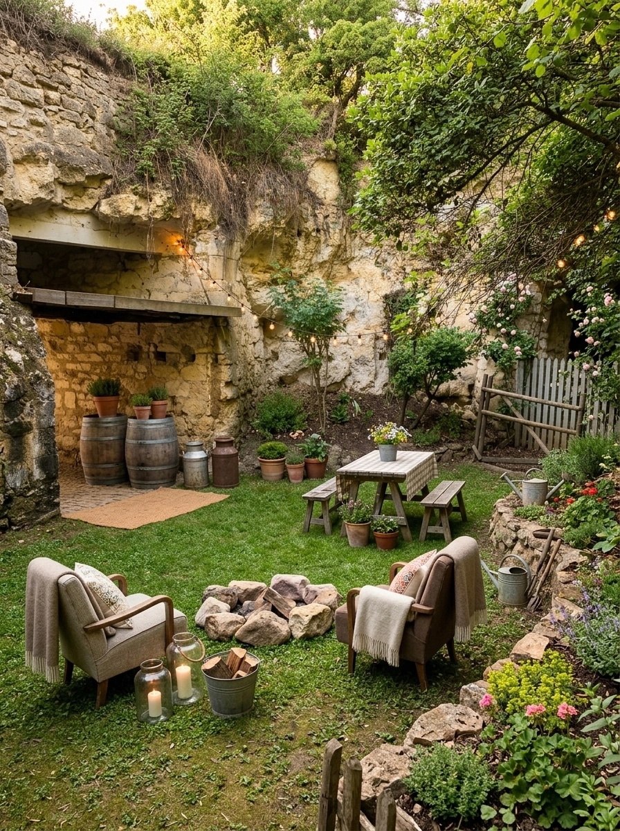 Country Rustic Garden Yard design — yard photo by GenRoom AI