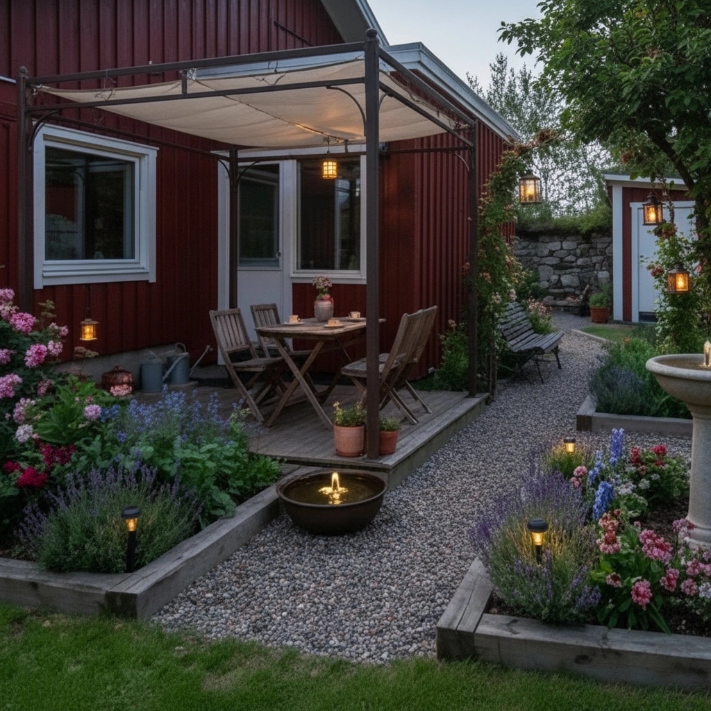 Country Rustic Garden Jardim design — yard photo by GenRoom AI