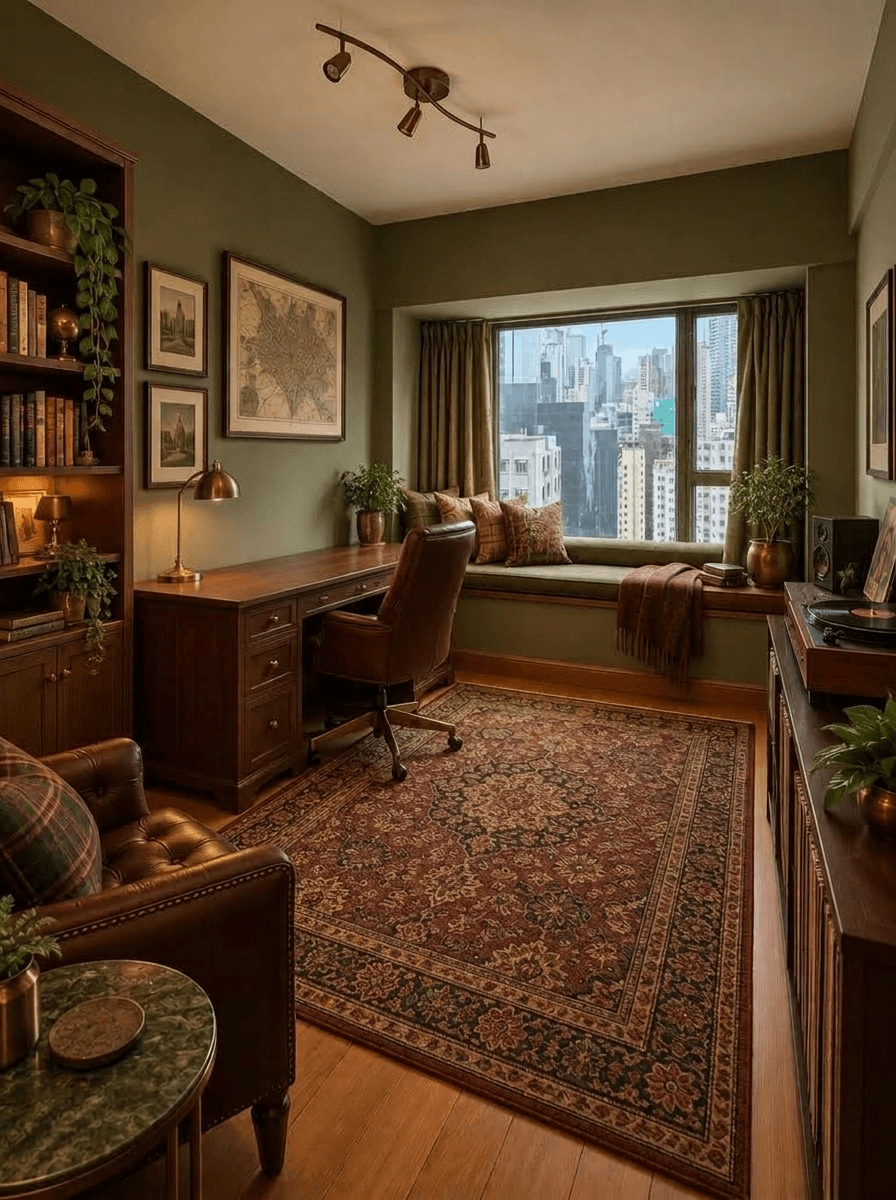 Office interior in British style — photo by GenRoom AI