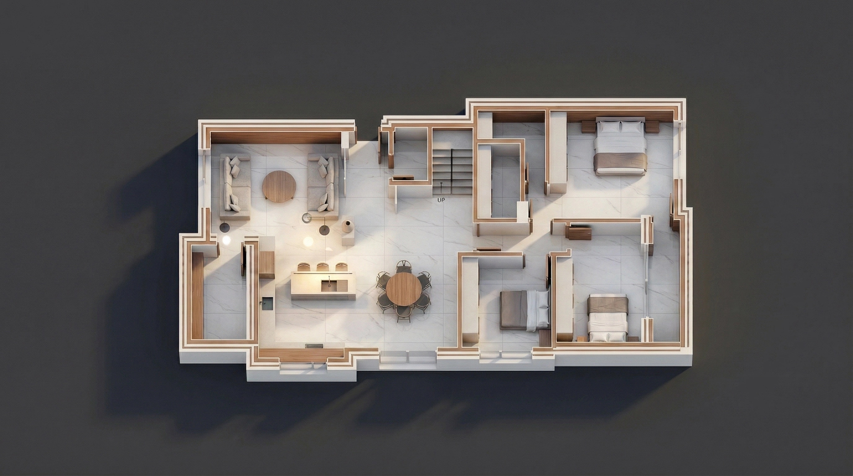 Interior design in Minimalism style — Living Room by GenRoom AI