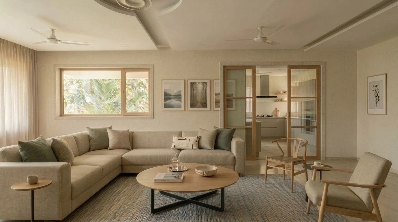 Scandinavian Living Room design — interior photo by GenRoom AI