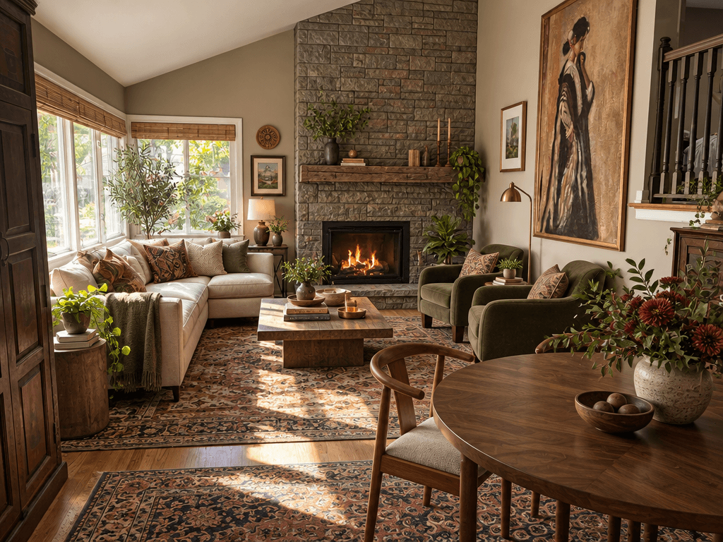Interior design in Eclectic style — Living Room by GenRoom AI