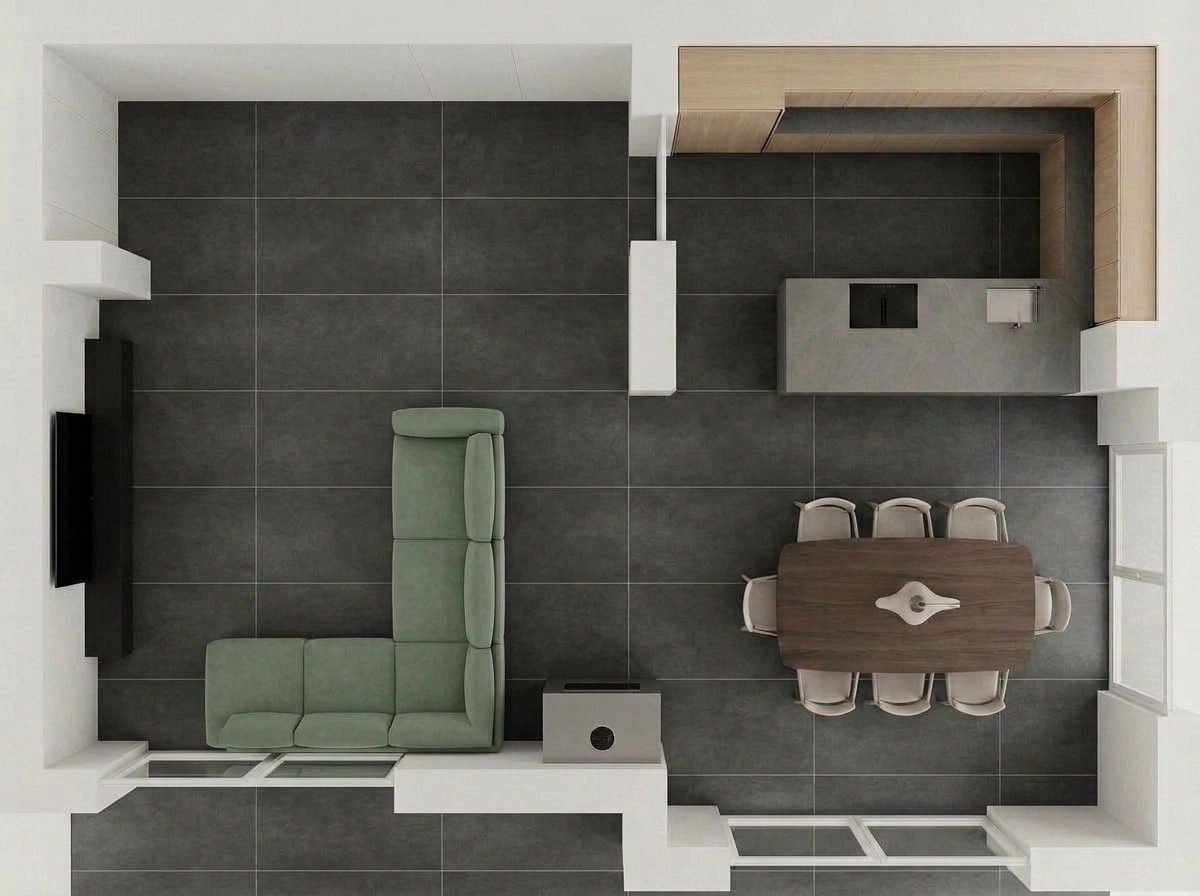 Minimalism Living Room design — interior photo by GenRoom AI
