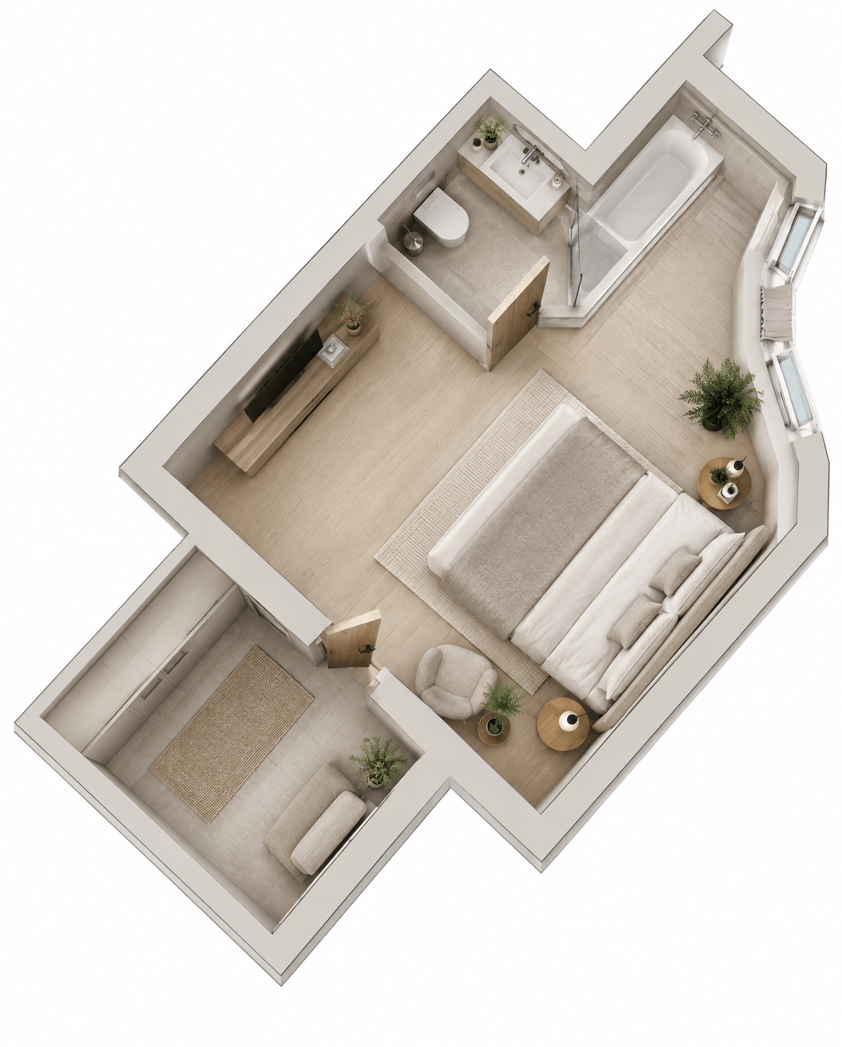 Interior design in Minimalism style — Living Room by GenRoom AI