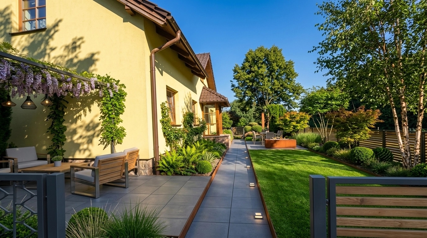 Landscape design in Contemporary Yard style — Yard by GenRoom AI