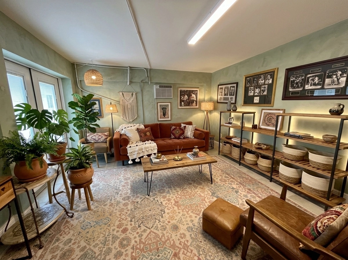 Interior design in Bohemian style — Living Room by GenRoom AI