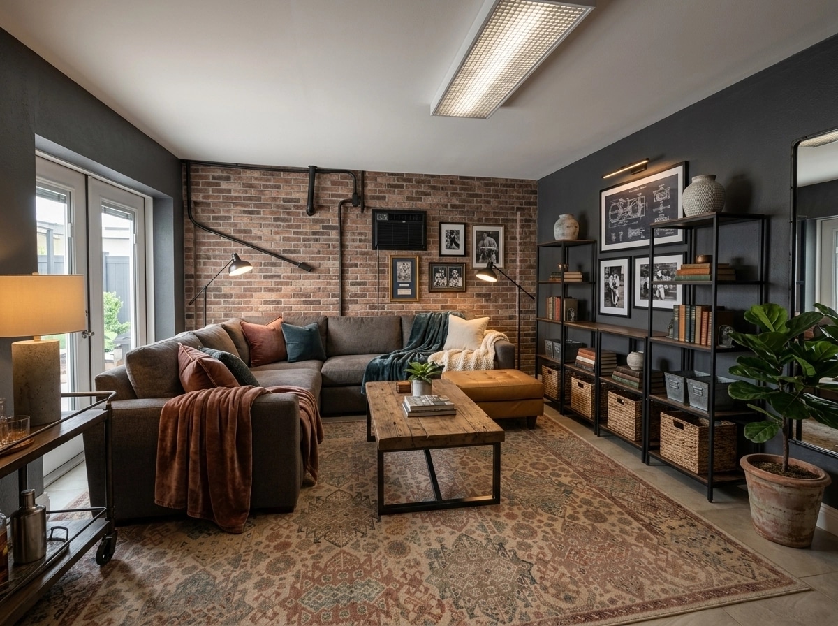 Interior design in Loft / Industrial style — Living Room by GenRoom AI