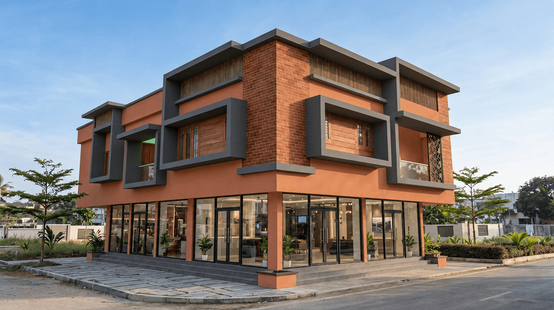 Facade design in no_style style — photo by GenRoom AI