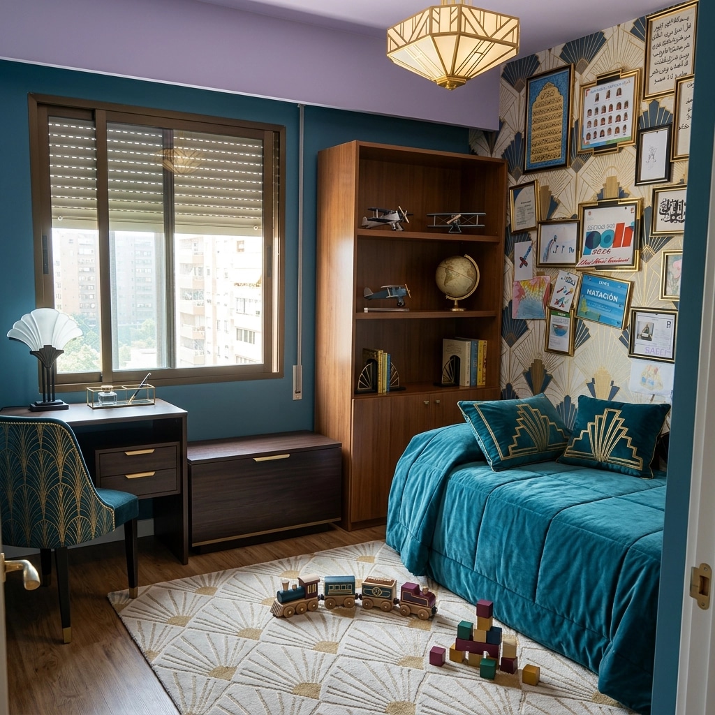 Art Deco Kids Room design — interior photo by GenRoom AI