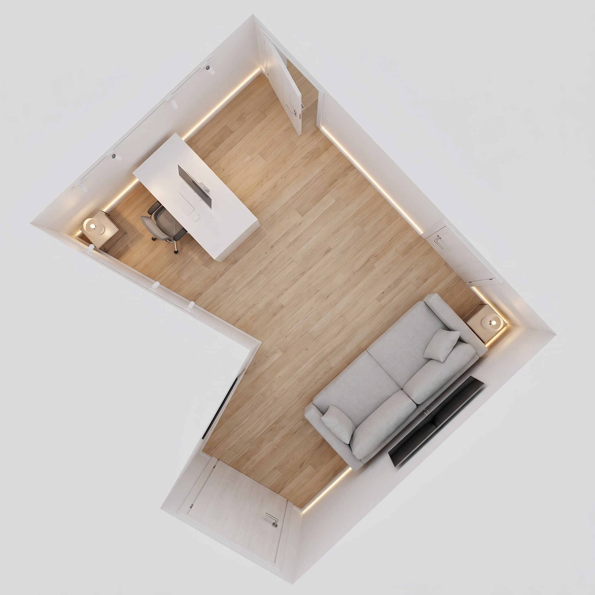 Minimalism Living Room design — interior photo by GenRoom AI