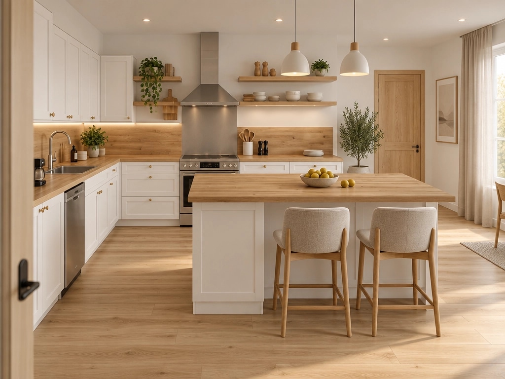 Kitchen interior in Scandinavian style — photo by GenRoom AI
