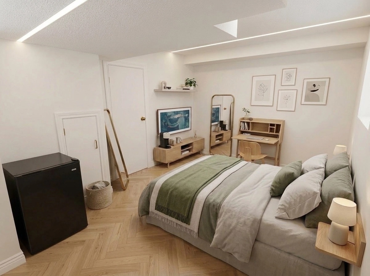 Scandinavian Bedroom design — interior photo by GenRoom AI