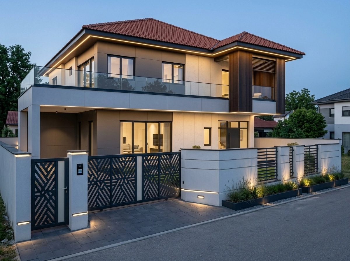 Facade design in German Modernist Facade style — Facade by GenRoom AI