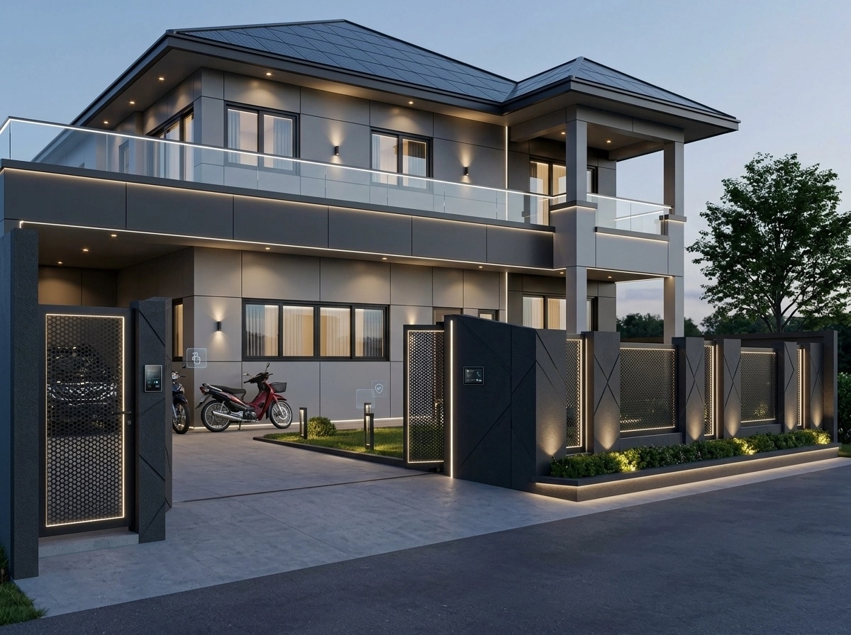 Hi-Tech Facade Facade design — facade photo by GenRoom AI