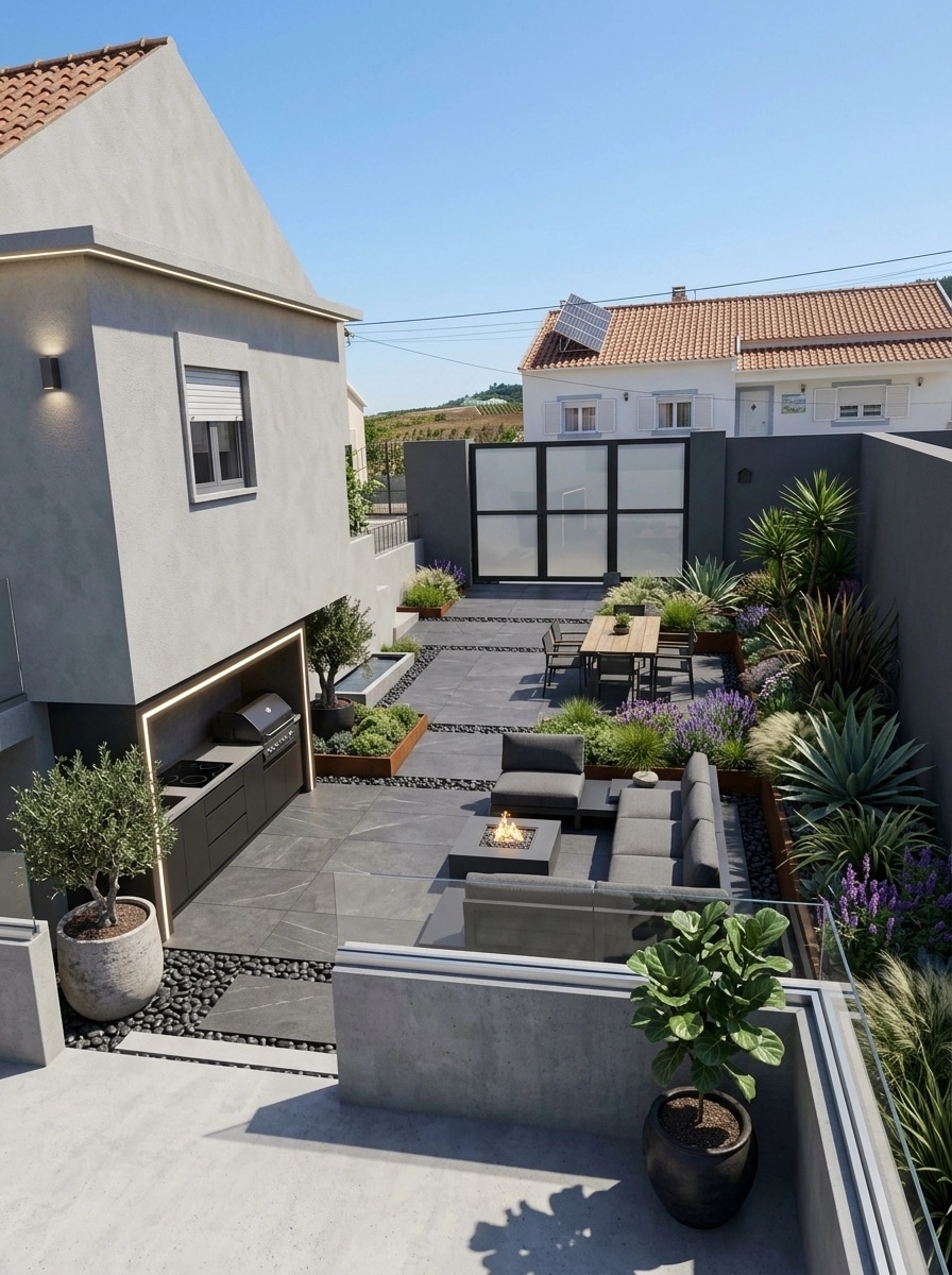 Landscape design in Contemporary Yard style — Yard by GenRoom AI