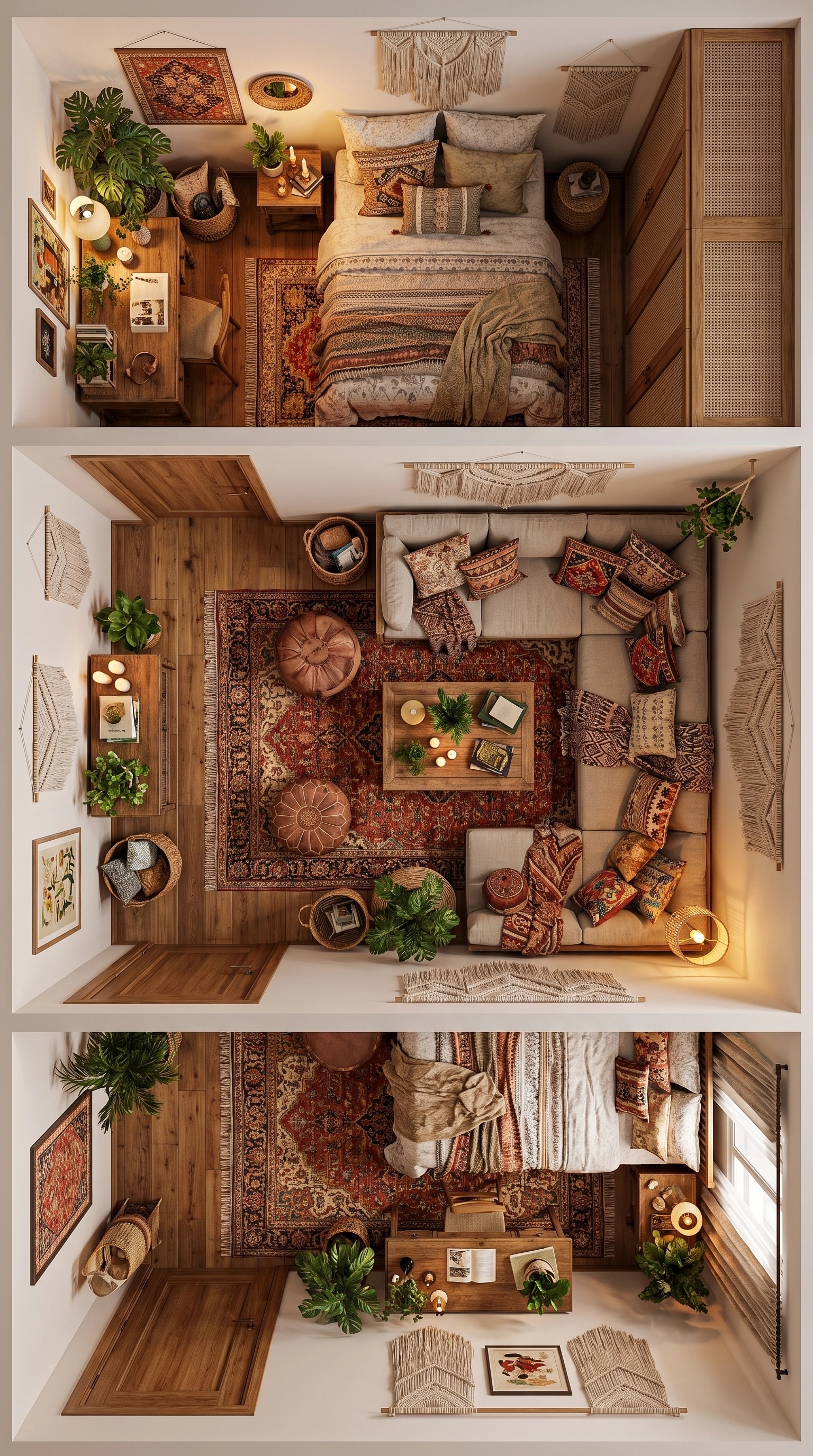 Interior design in Bohemian style — Living Room by GenRoom AI