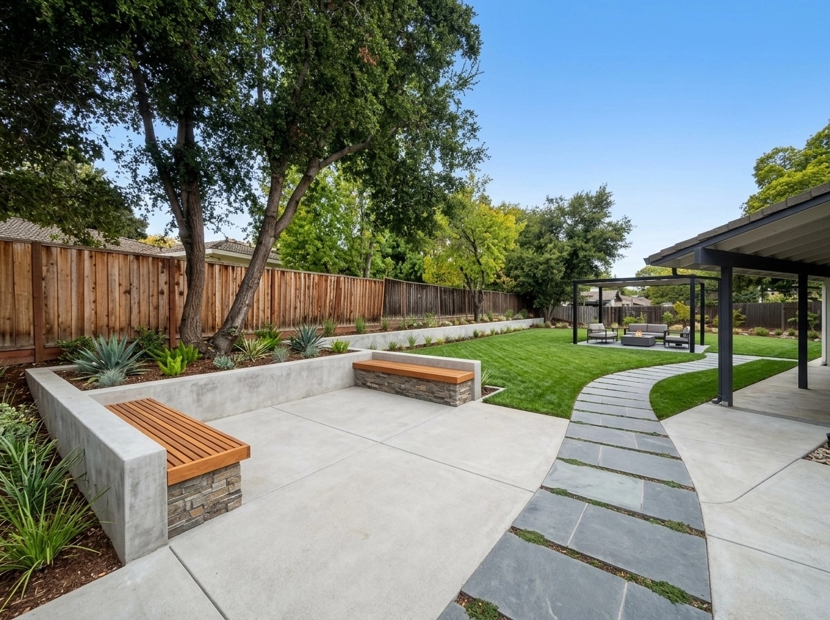 Landscape design in Contemporary Yard style — Yard by GenRoom AI