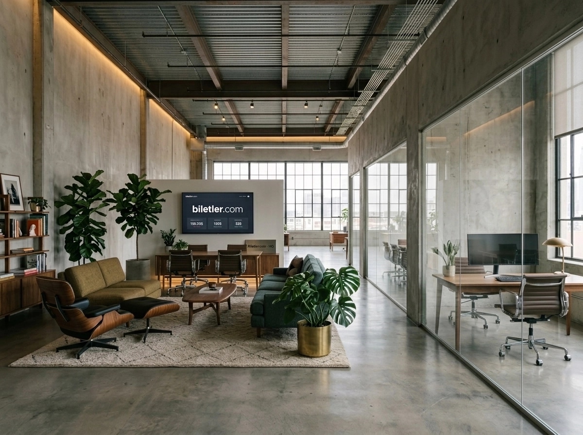 İç mekân tasarımı Mid-Century Modern stili — office_space GenRoom AI