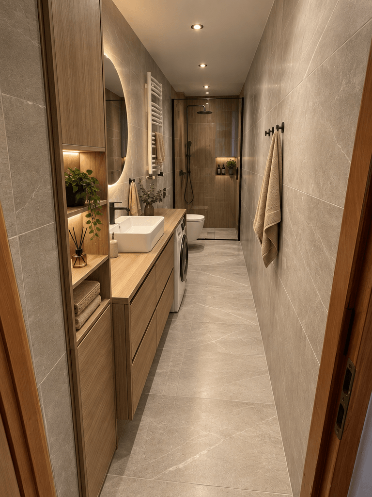 Bathroom interior in Contemporary style — photo by GenRoom AI