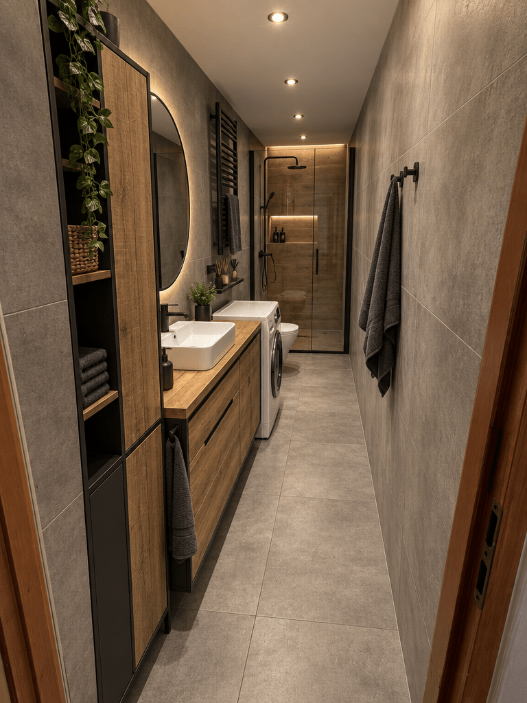 Interior design in Loft / Industrial style — Bathroom by GenRoom AI