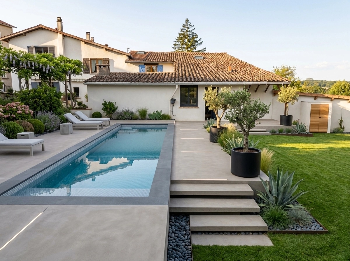 Landscape design in Minimalist Yard style — Yard by GenRoom AI
