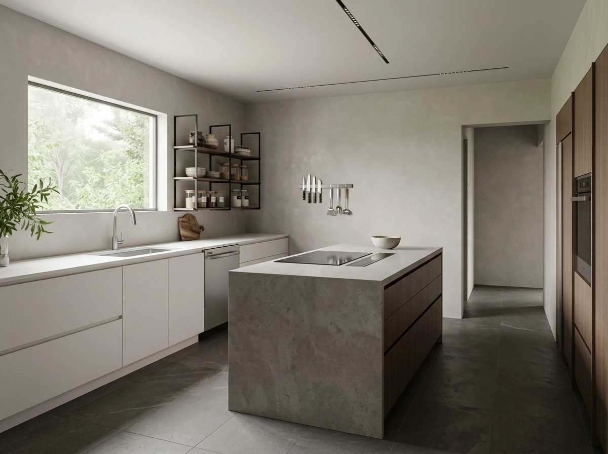 Minimalism Kitchen design — interior photo by GenRoom AI