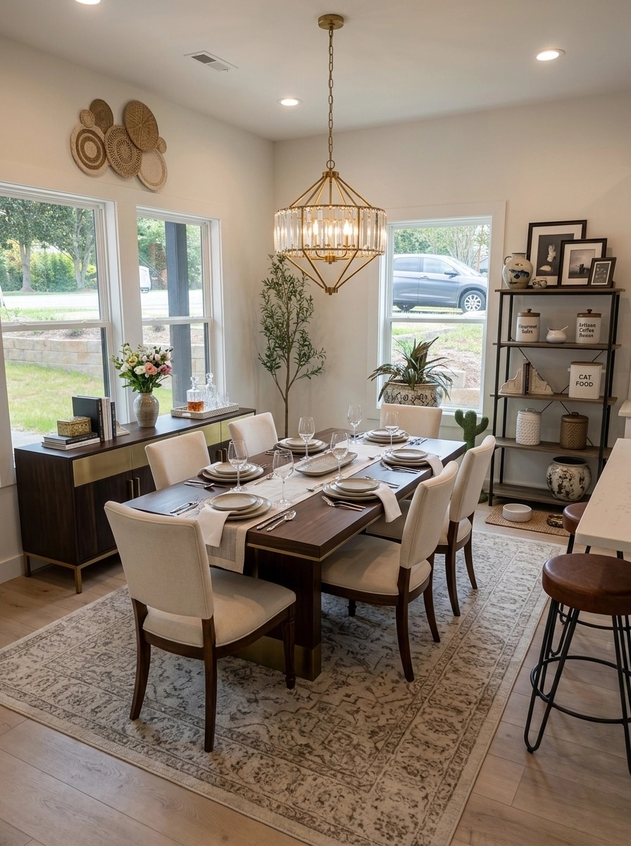 Interior design in Transitional style — dining_room by GenRoom AI