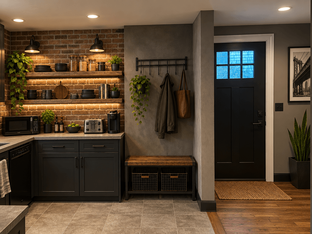 Kitchen interior in Loft / Industrial style — photo by GenRoom AI