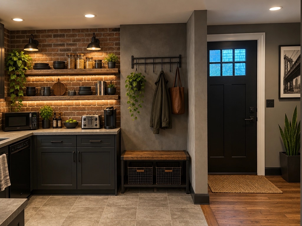 Kitchen interior in Loft / Industrial style — photo by GenRoom AI