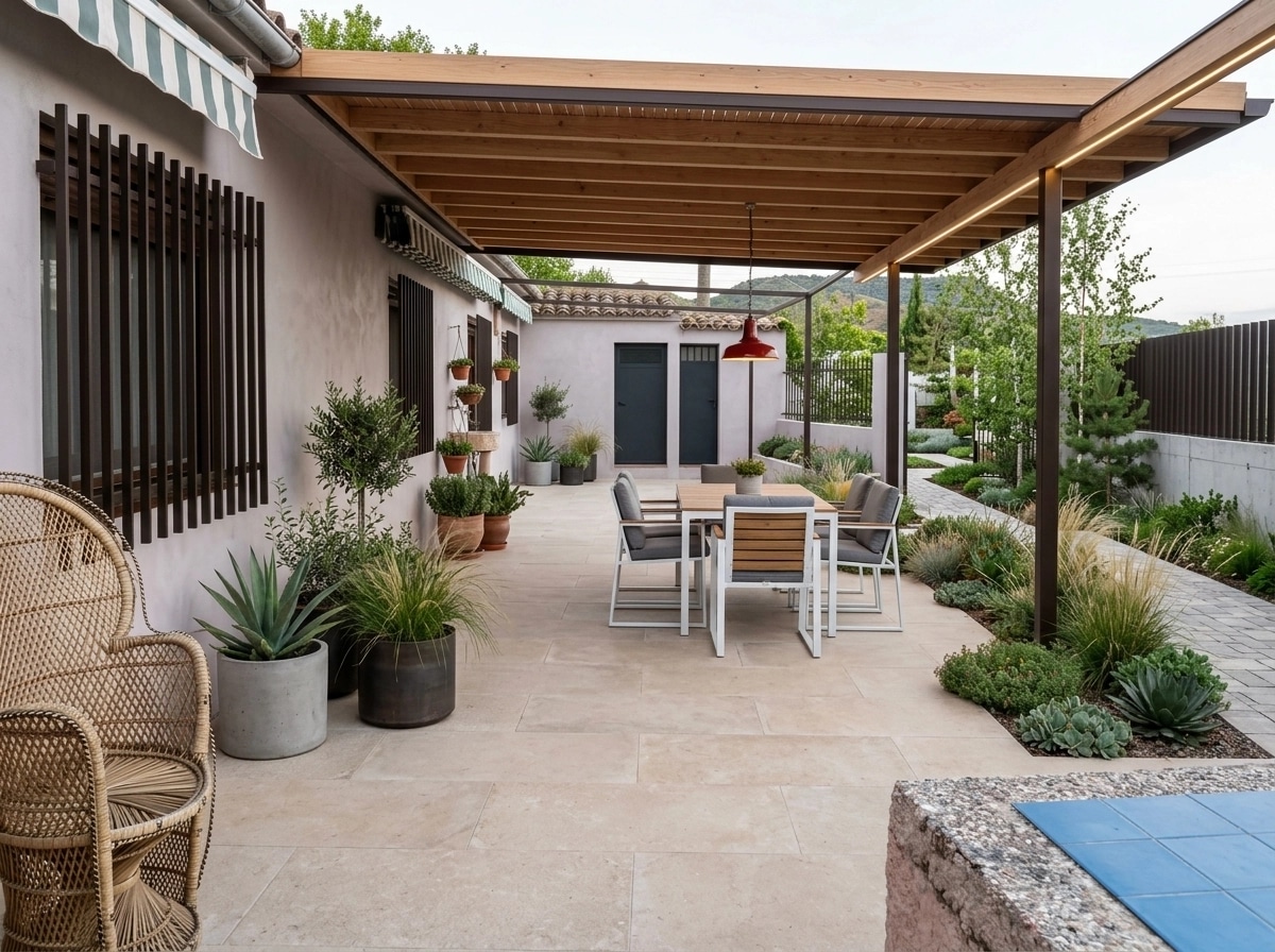 Landscape design in Scandinavian Garden style — Yard by GenRoom AI